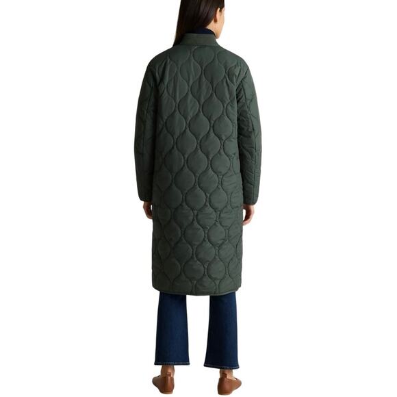 NWOT Quince Women’s XL Featherless Quilted Long Puffer Jacket Coat Verdant Green - Picture 2 of 9